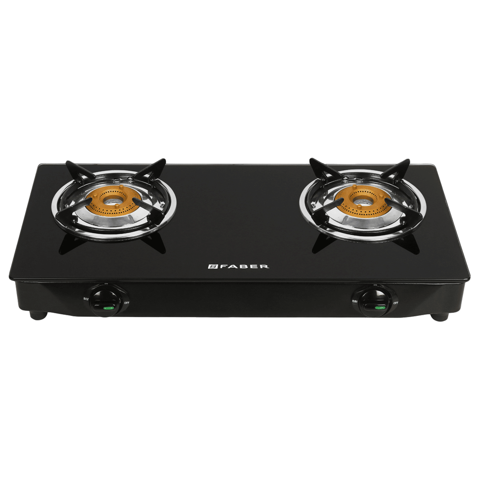 Buy FABER Power Toughened Glass Top 2 Burner Manual Gas Stove (Powder